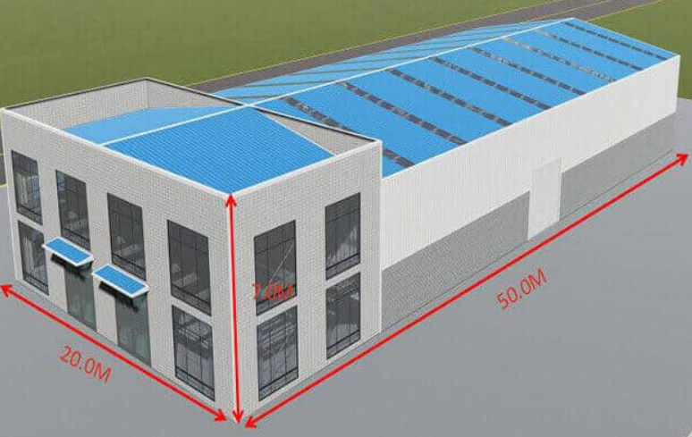 低コスト金属建築 工房 ハンガー 鉄筋 製鉄構造 倉庫